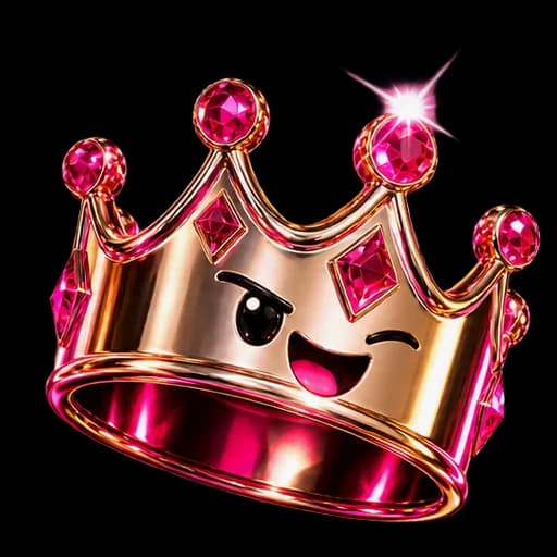 The crown, grinning