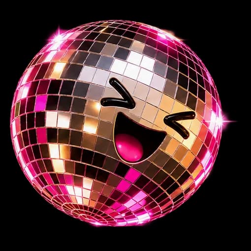 The disco ball, laughing